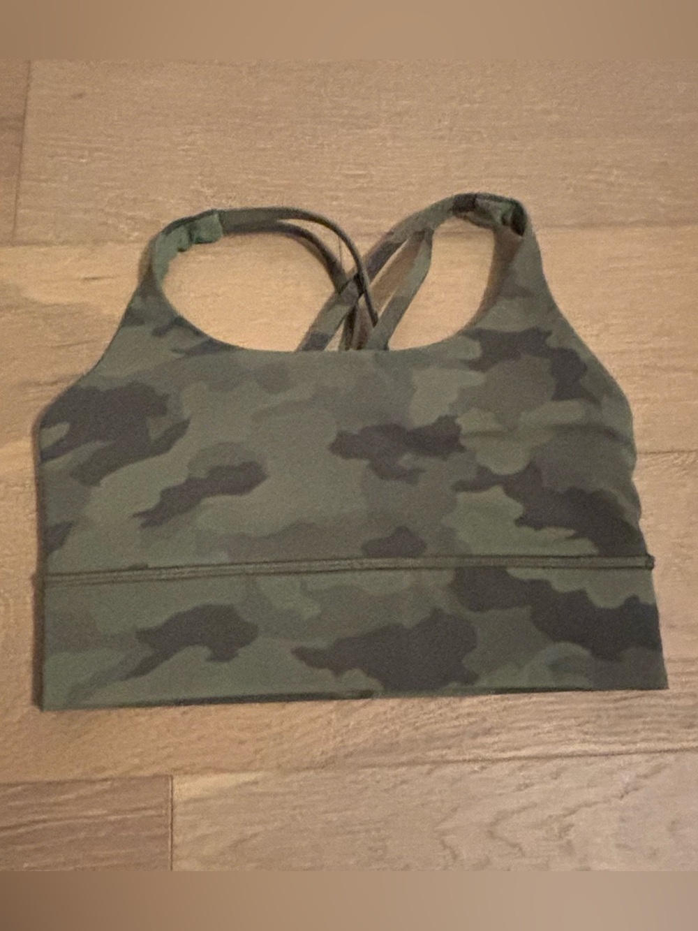 Lululemon Energy Bra Incognito Camo Multi Gator Green Size 6